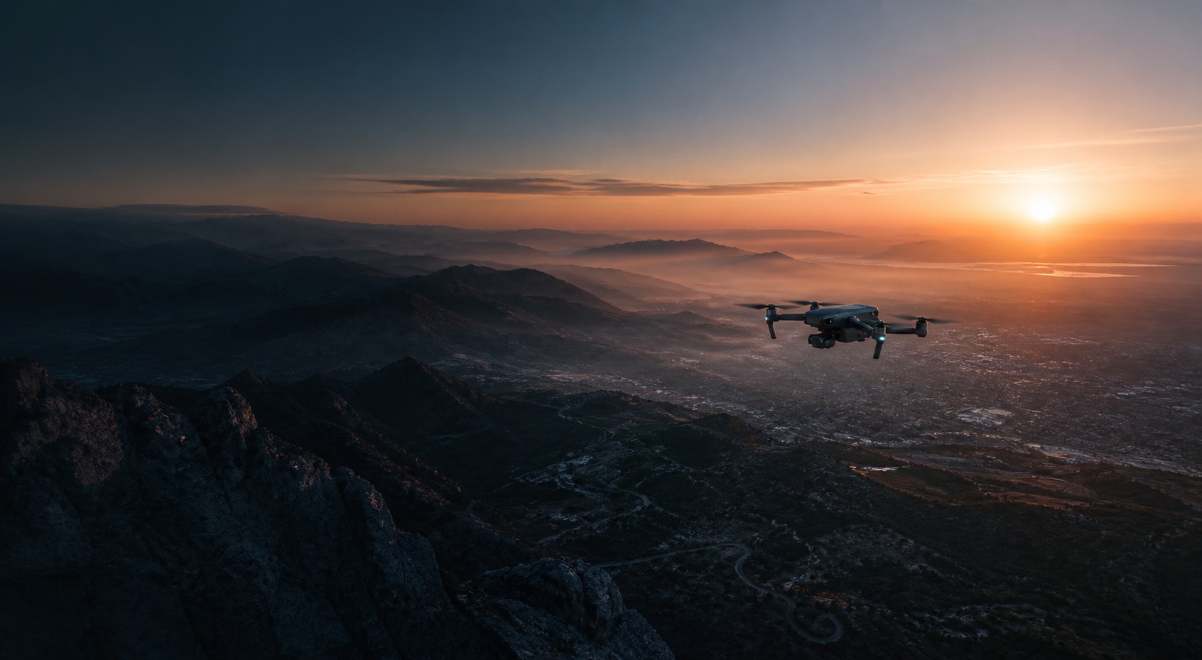 Aerial view of a Utah neighborhood near mountain foothills